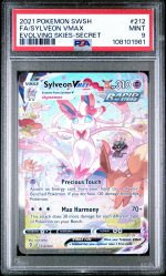 2021 Pokemon Sword and Shield Evolving Skies Secret Rare Sylveon Vmax #212 PSA 9