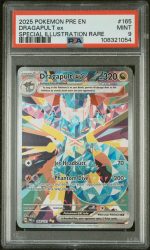 2025 Pokemon Scarlet and Violet Prismatic Evolutions Special Illustration Rare Dragapult Ex #165 PSA 9