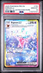 2025 Pokemon Scarlet and Violet Prismatic Evolutions Special Illustration Rare Espeon Ex #155 PSA 10