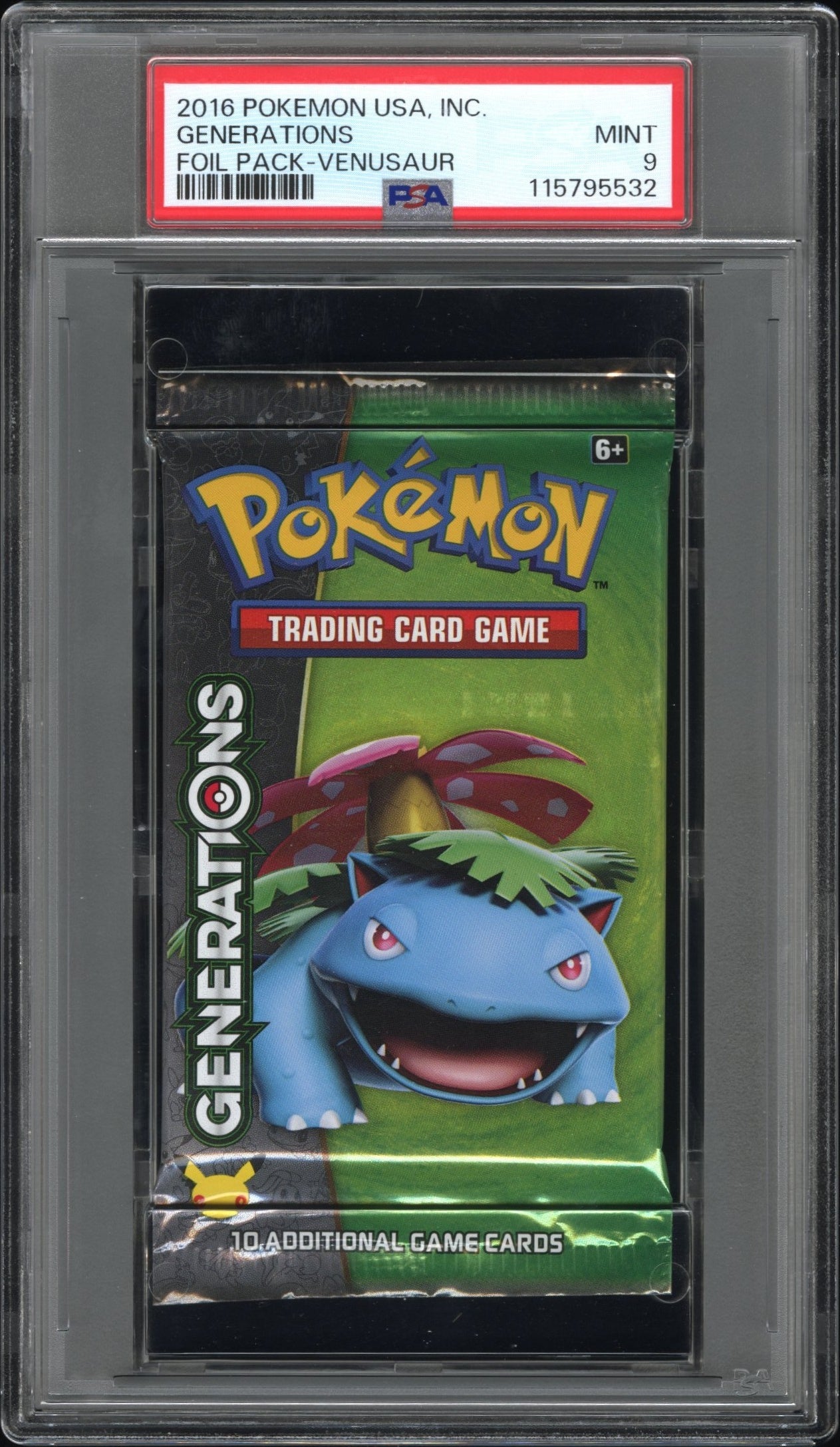 115795532_1_20260108115813_1.jpg 2016 Pokemon Usa, Inc. Generations Foil Pack Venusaur Foil Pack PSA 9 - Image 1