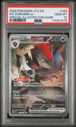 2025 Pokemon Scarlet and Violet Journey Together Special Illustration Rare N's Zoroark Ex #185 PSA 10