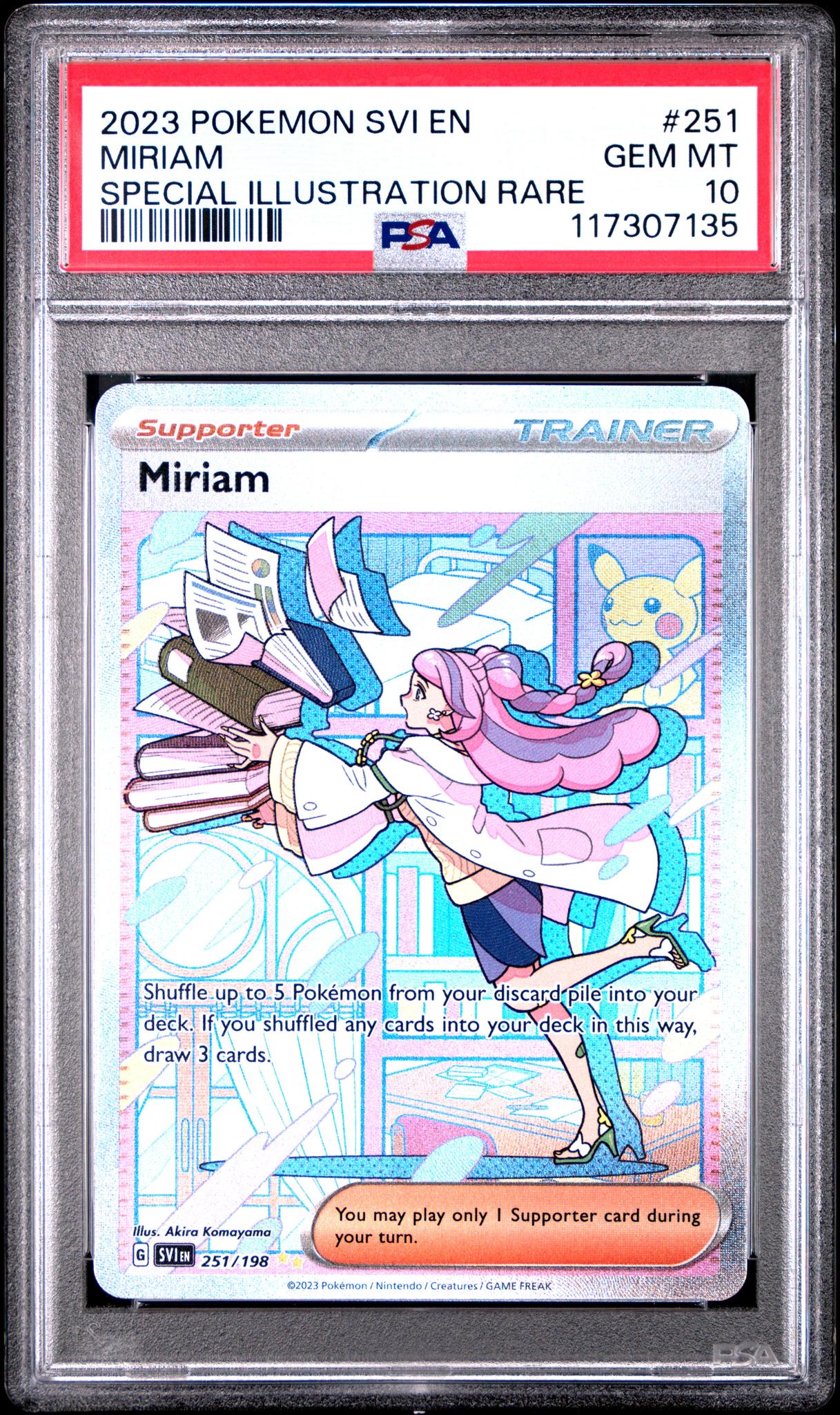 117307135_1_20250814162402_1.jpg 2023 Pokemon Scarlet and Violet Special Illustration Rare Miriam #251 PSA 10 - Image 1