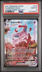 2021 Pokemon Sword and Shield Fusion Strike Secret Rare Espeon Vmax #270 PSA 8