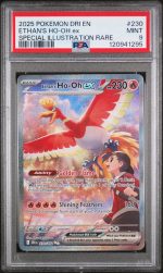 2025 Pokemon #230/182 Ethan's Ho-Oh ex Special Illustration Rare PSA 9