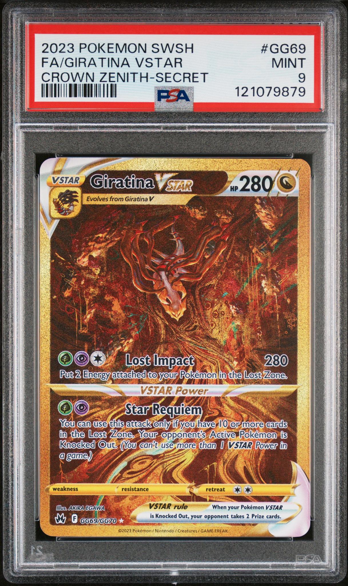 121079879_1_20251009131758_1.jpg 2023 Pokemon #GG69 Giratina VSTAR Crown Zenith-Secret PSA 9 - Image 1