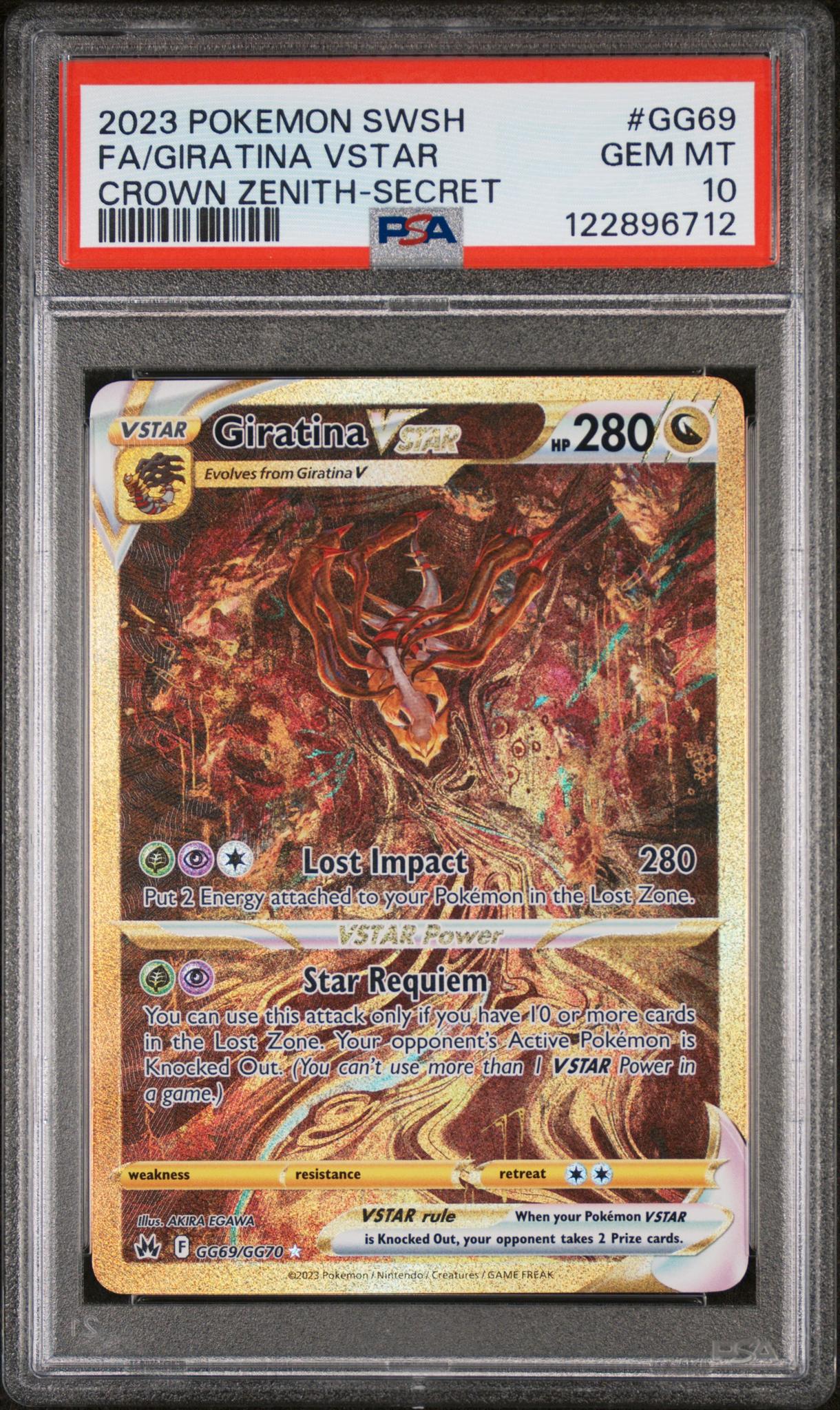 122896712_1_20250929220736_1.jpg 2023 Pokemon Sword and Shield Crown Zenith Secret Rare Giratina Vstar #GG69 PSA 10 - Image 1