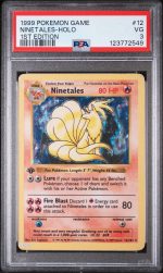 1999 Pokemon Base Set 1st Edition Holo Ninetales #12 PSA 3