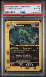 2002 Pokemon Expedition Holo Tyranitar #29 PSA 4