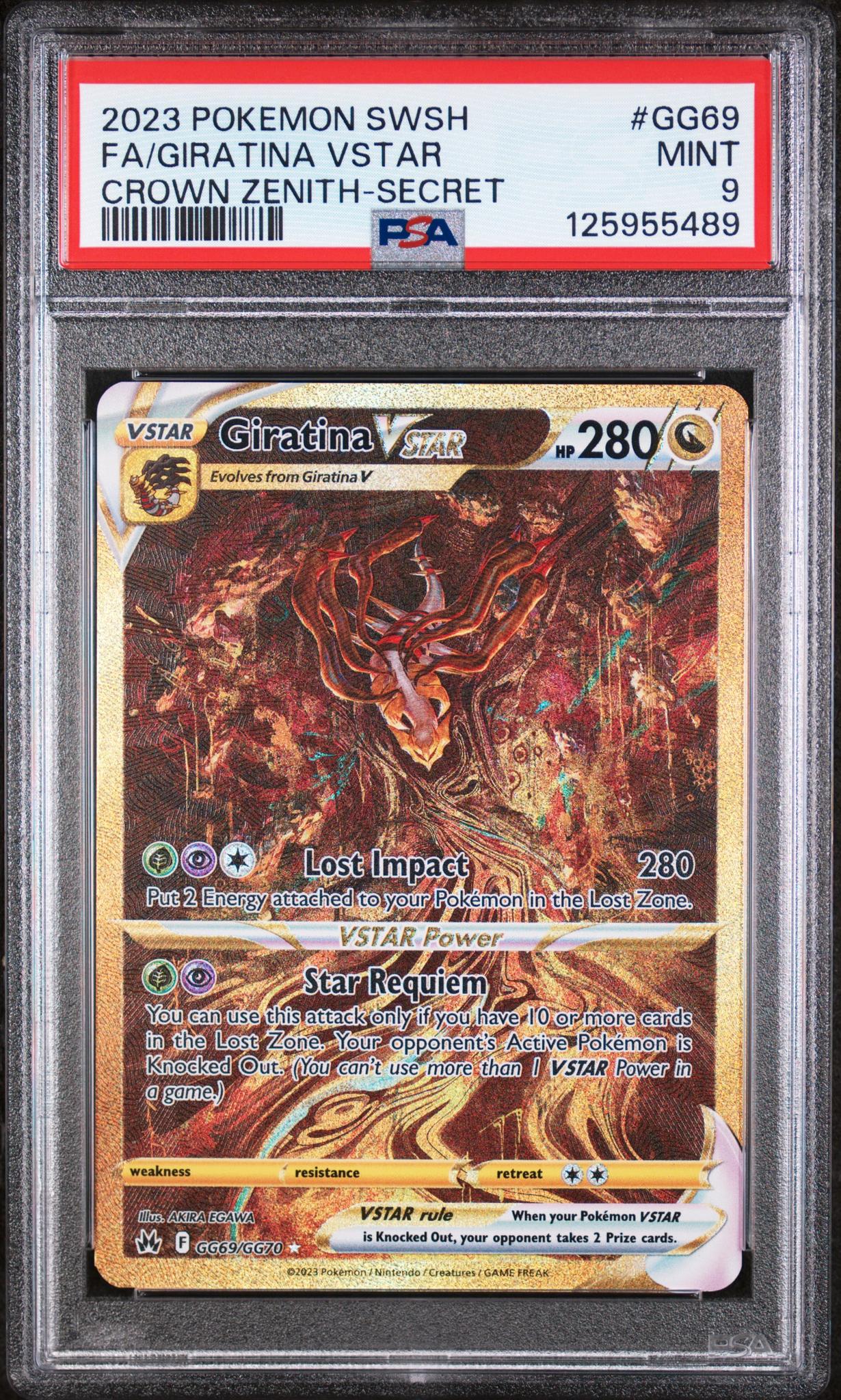 125955489_1_20251202213812_1.jpg 2023 Pokemon Sword and Shield Crown Zenith Secret Rare Giratina Vstar #GG69 PSA 9 - Image 1