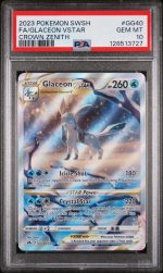 2023 Pokemon Sword and Shield Crown Zenith Galarian Gallery Glaceon Vstar #GG40 PSA 10