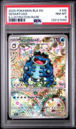 2025 Pokemon Black Bolt Illustration Rare Seismitoad #105 PSA 8