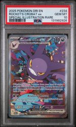 2025 Pokemon Destined Rivals Special Illustration Rare Team Rocket's Crobat Ex #234 PSA 10