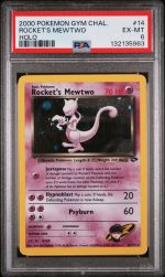2000 Pokemon Gym Challenge Holo Rocket's Mewtwo #14 PSA 6