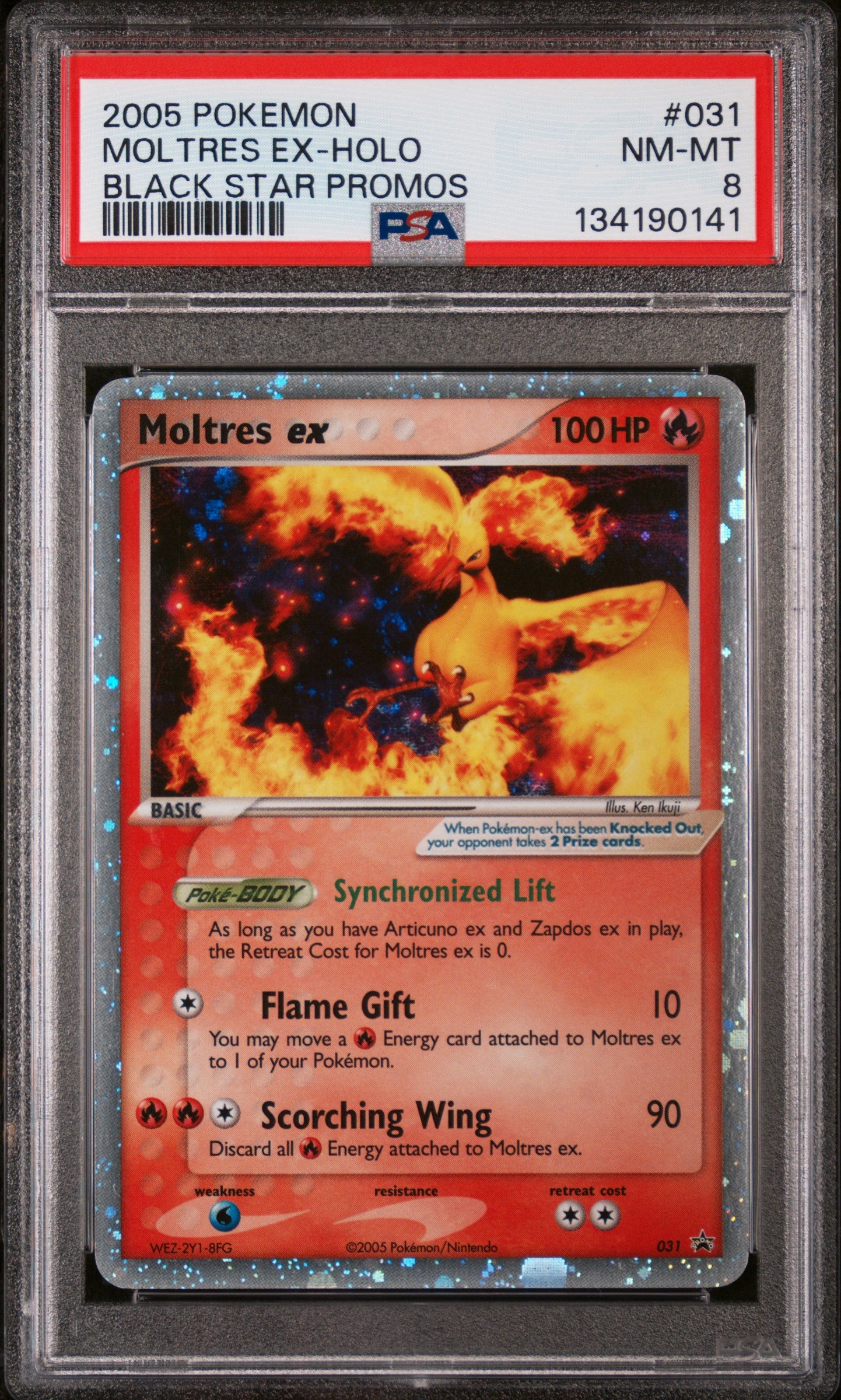 134190141_1_20260128120224_1.jpg 2002 Pokemon USA Promo Cards Moltres Ex #31 PSA 8 - Image 1
