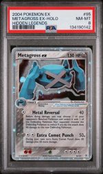 2004 Pokemon Ex Hidden Legends Holo Metagross Ex #95 PSA 8