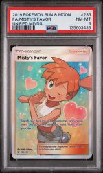 2019 Pokemon Sun and Moon Unified Minds Misty's Favor #235 PSA 8