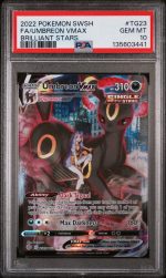 2022 Pokemon Sword and Shield Brilliant Stars Trainer Gallery Umbreon Vmax #TG23 PSA 10