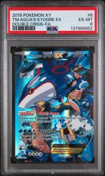 2015 Pokemon XY Double Crisis Team Aqua's Kyogre Ex #6 PSA 6