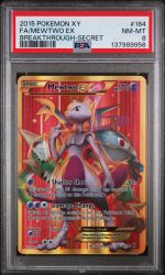 2015 Pokemon XY Breakthrough Secret Rare Mewtwo Ex #164 /162 PSA 8