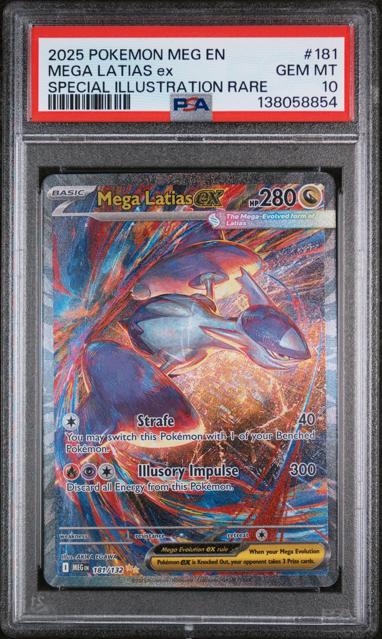 138058854_1_20260219161704_1.jpg 2025 Pokemon Mega Evolution Special Illustration Rare Mega Latias Ex #181 PSA 10 - Image 1