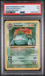 1999 Pokemon Base Set Shadowless Holo Venusaur #15 PSA 5