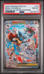 2025 Pokemon Mega Evolution Special Illustration Rare Mega Lucario Ex #179 PSA 8