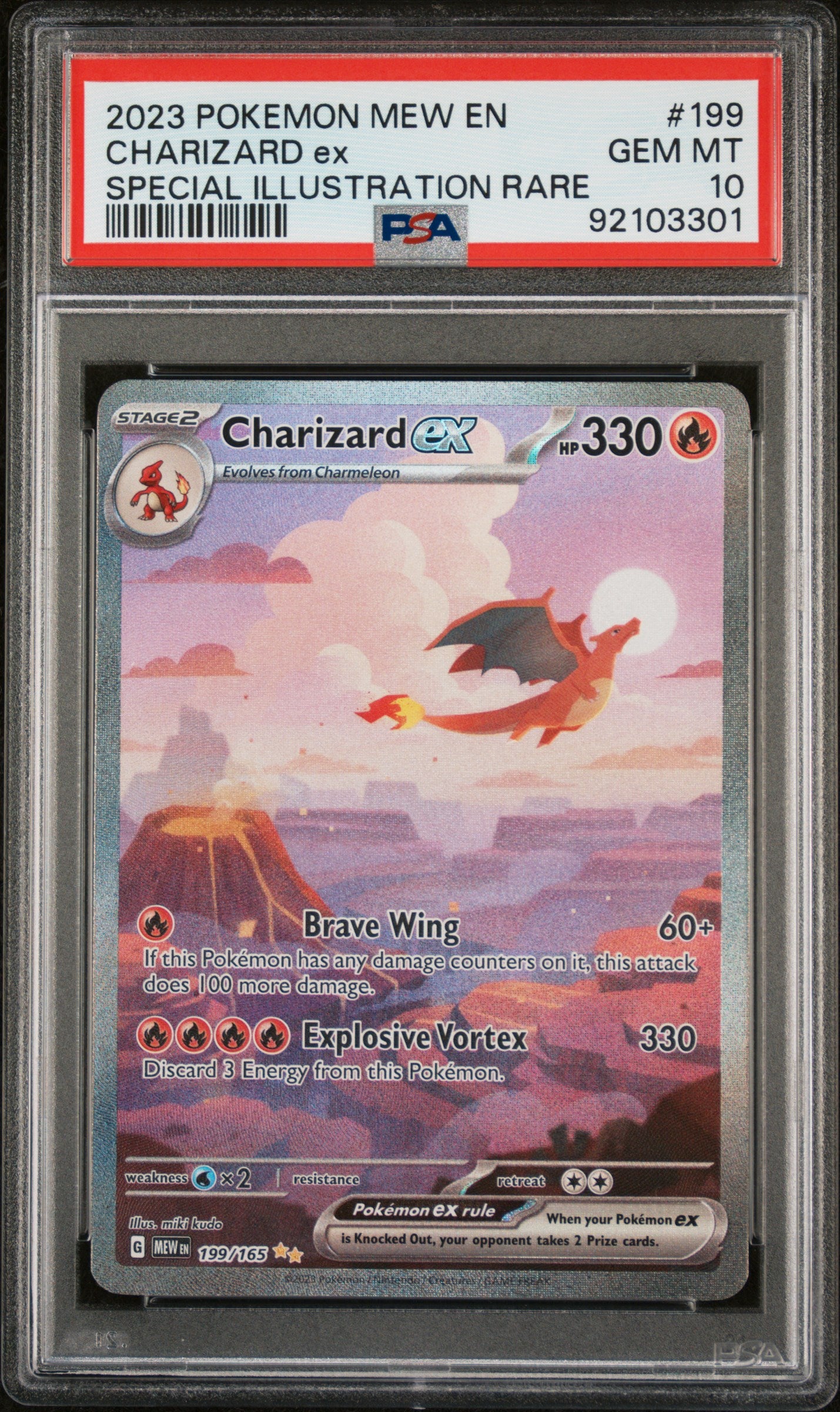 1773151264063273338_1_20260310140118_1.jpg 2023 Pokemon Scarlet and Violet 151 Special Illustration Rare Charizard Ex #199 PSA 10 - Image 1