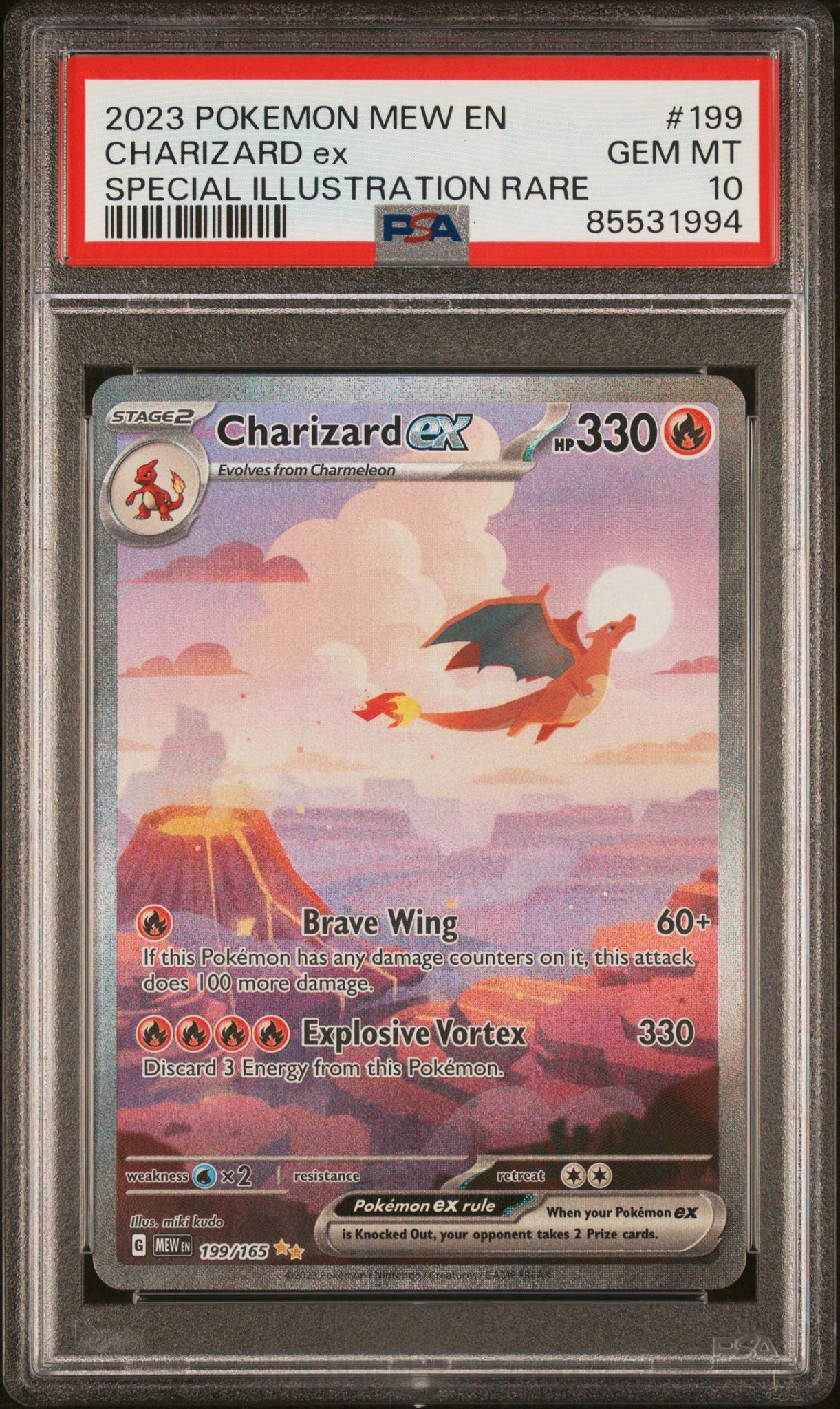 1773161144704486648_1_20260310164609_1.jpg 2023 Pokemon Scarlet and Violet 151 Special Illustration Rare Charizard Ex #199 PSA 10 - Image 1