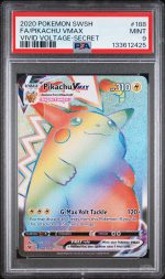 2020 Pokemon Sword and Shield Vivid Voltage Secret Rare Pikachu Vmax #188 PSA 9