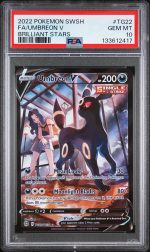 2022 Pokemon Sword and Shield Brilliant Stars Umbreon V #TG22 PSA 10