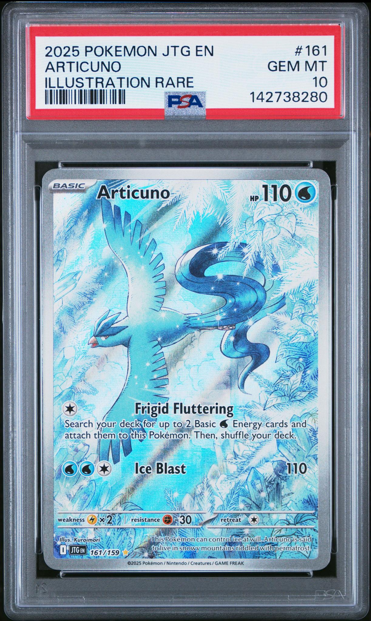 1773343819588998326_1_20260312193041_1.jpg 2025 Pokemon Scarlet and Violet Journey Together Illustration Rare Articuno #161 PSA 10 - Image 1