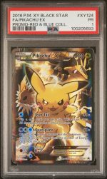 2016 Pokemon XY Black Star Promo Red and Blue Collection Pikachu Ex #XY124 PSA 1