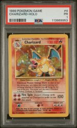 1999 Pokemon Base Set Holo Charizard #4 PSA 1