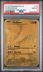 2013 Pokemon Black and White Legendary Treasures Reshiram #114 PSA 8