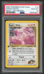 2000 Pokemon Gym Challenge 1st Edition Holo Koga's Ditto #10 PSA 10