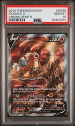 2023 Pokémon Sword & Shield Crown Zenith Galarian Gallery Entei #GG36 V PSA 10