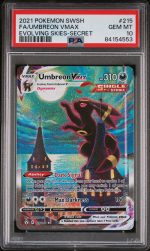 2021 Pokemon Sword and Shield Evolving Skies Secret Rare Umbreon Vmax #215 PSA 10
