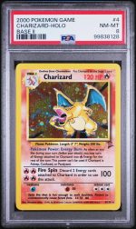 2000 Pokemon Base Set 2 Holo Charizard #4 PSA 8