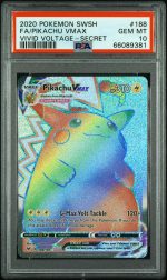 2020 Pokemon Sword and Shield Vivid Voltage Secret Rare Pikachu Vmax #188 PSA 10