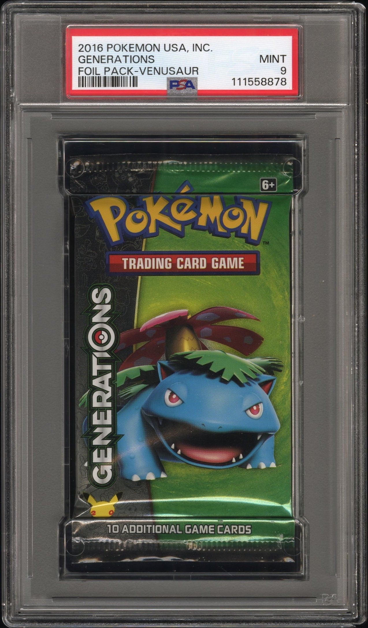 CF001366_1_20260204145017_1.jpg 2016 Pokemon Usa, Inc. Generations Foil Pack Venusaur Foil Pack PSA 9 - Image 1