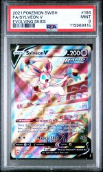 2021 Pokemon Sword and Shield Evolving Skies Sylveon V #184 PSA 9