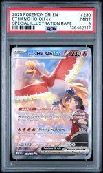 2025 Pokemon Scarlet and Violet Destined Rivals Special Illustration Rare Ethan's Ho-Oh Ex #230 PSA 9