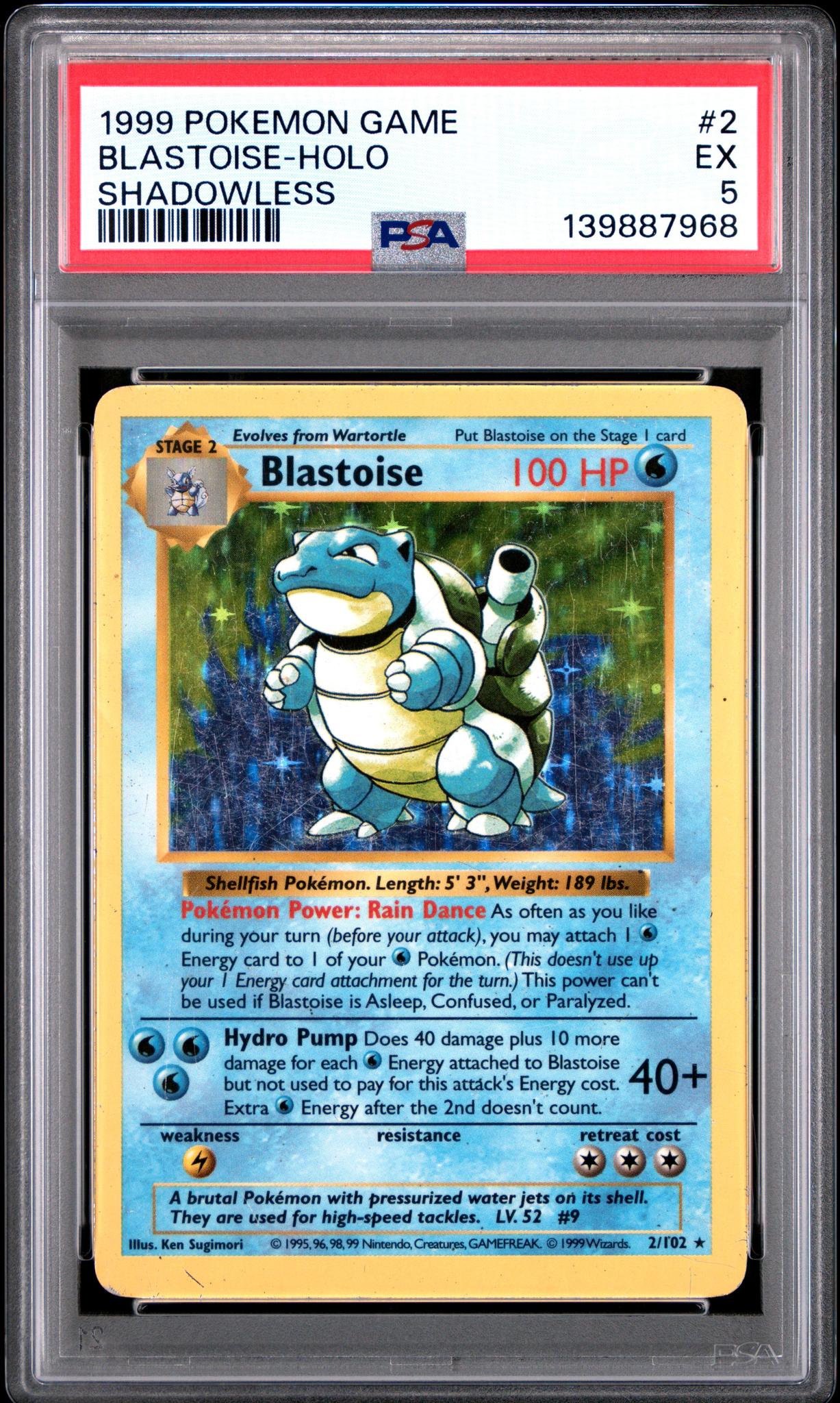 CF001713_1_20260217203736_1.jpg 1999 Pokemon Base Set Holo Shadowless Blastoise #2 PSA 5 139887968 - Image 1