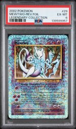 2002 Pokemon Legendary Collection Reverse Holo Mewtwo #29 PSA 6