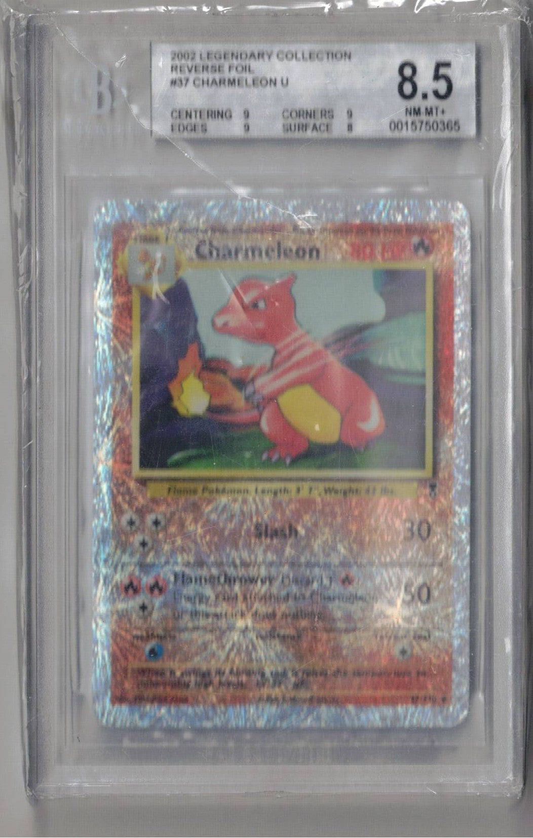 Charmeleon_1.jpg 2022 Pokemon Legendary Collection 37 Charmeleon Reverse Foil - BGS 8.5 - Image 1