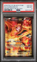 2016 Pokemon Xy Black Star Promo Xy121 Fa/Charizard Ex Promo-Red & Blue Coll. - PSA 8