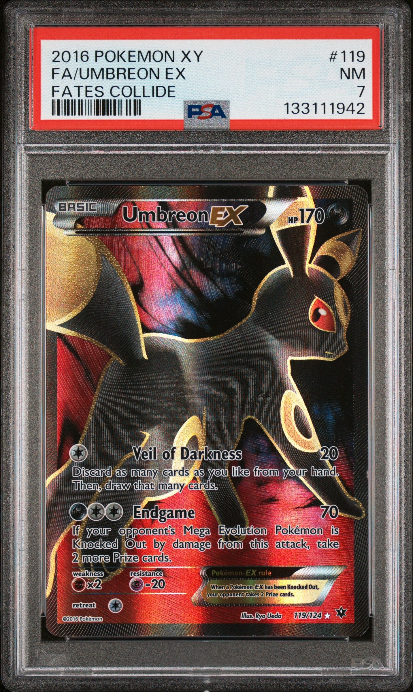 JvfKxCOwy0OFPpHc-GlHFg.jpg 2016 Pokemon Xy Fates Collide 119 Fa/Umbreon Ex Fates Collide - PSA 7 - Image 1