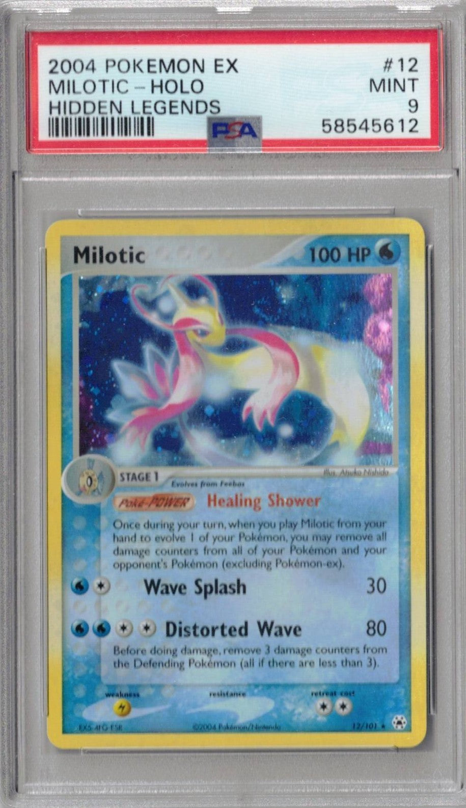 Scan2026-03-21_164259.jpg 2004 Pokemon Ex Hidden Legends 12 Milotic-Holo Hidden Legends - PSA 9 - Image 1