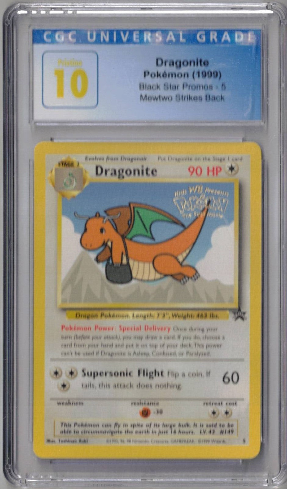 Scan2026-03-21_164712.jpg 1999 Pokemon Black Star Prromos Mewtwo Strikes Back 5 Dragonite - CGC Pristine 10 - Image 1