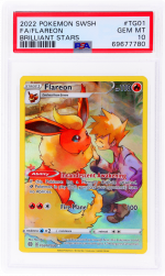 2022 Pokemon Sword and Shield Brilliant Stars Flareon #TG01 PSA 10